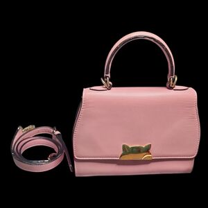 Charming Pink Mini Bag with Gold Accents